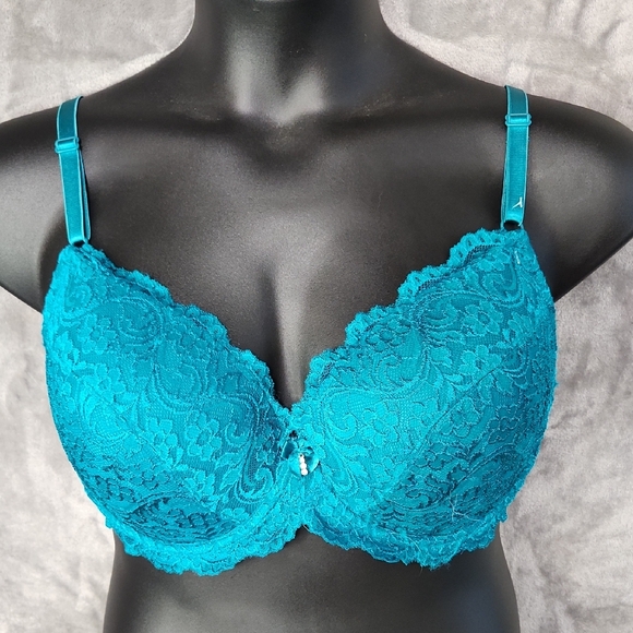 Smart & Sexy Teal Lace Bra. Size 40D - Picture 1 of 8